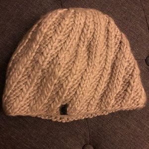 Women’s gray North Face beanie